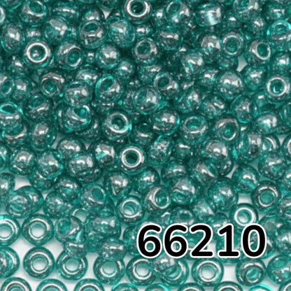 10/0 66210 Preciosa Missangas/Miçangas Pequenas (contas miúdas) de Vidro Checo Rocaille 2.3mm. Verde-água Transparente Sfinx.