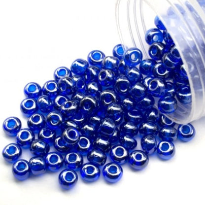 10/0 66300 Preciosa Perline di vetro ceche Rocaille 2.3mm. Acquamarina scuro trasparente Sfinx.