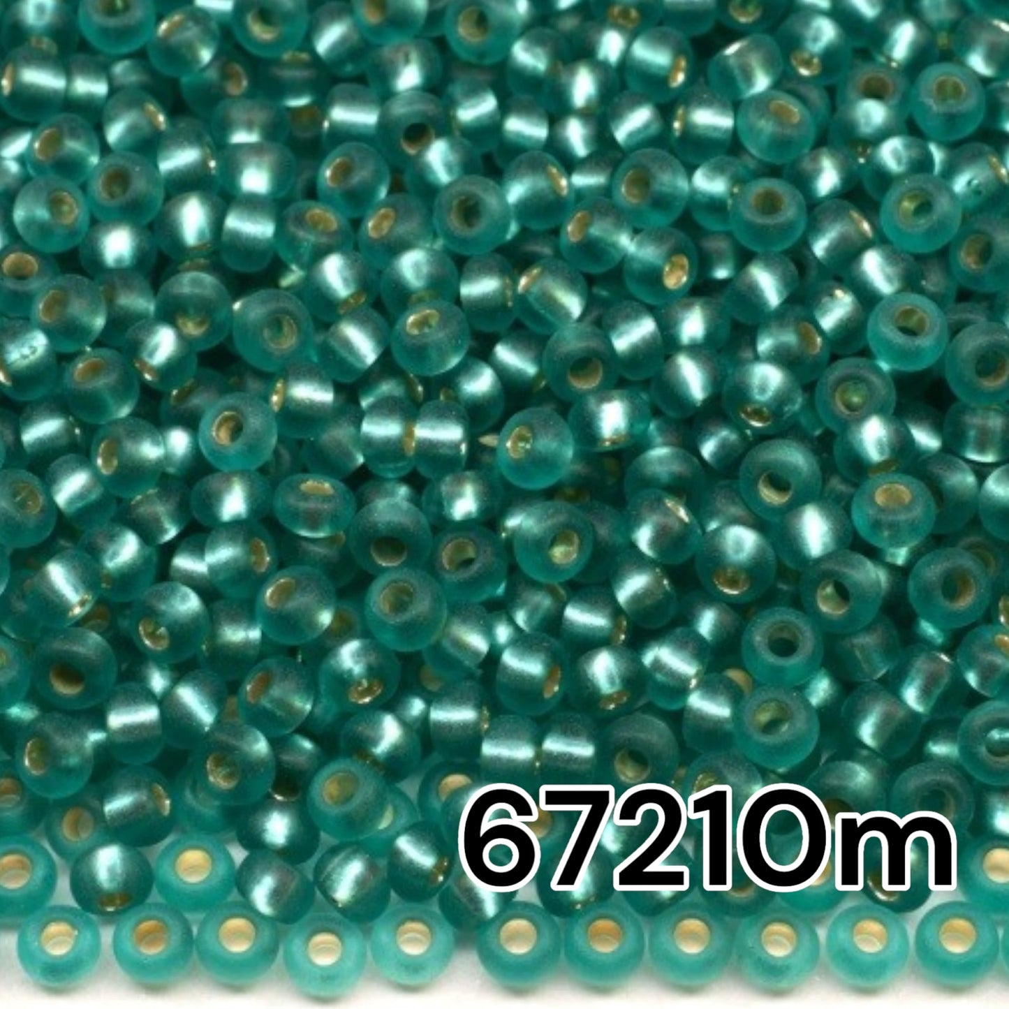 10/0 67210matte Preciosa Seed Beads. Blue Green transparent Silver lined.