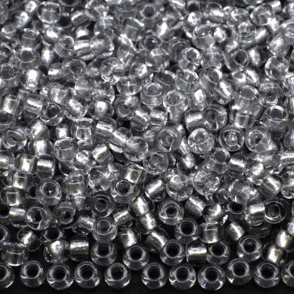 10/0 68108 Preciosa Mărgele din sticlă cehă Rocaille 2.3mm. Cristal, căptușite cu aluminiu.
