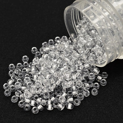10/0 68108 Preciosa Mărgele din sticlă cehă Rocaille 2.3mm. Cristal, căptușite cu aluminiu.