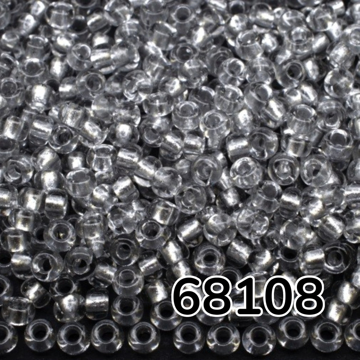 10/0 68108 Preciosa Mărgele din sticlă cehă Rocaille 2.3mm. Cristal, căptușite cu aluminiu.