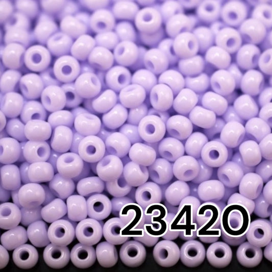 6/0 23420 Preciosa Seed Beads Purple. Opaque.