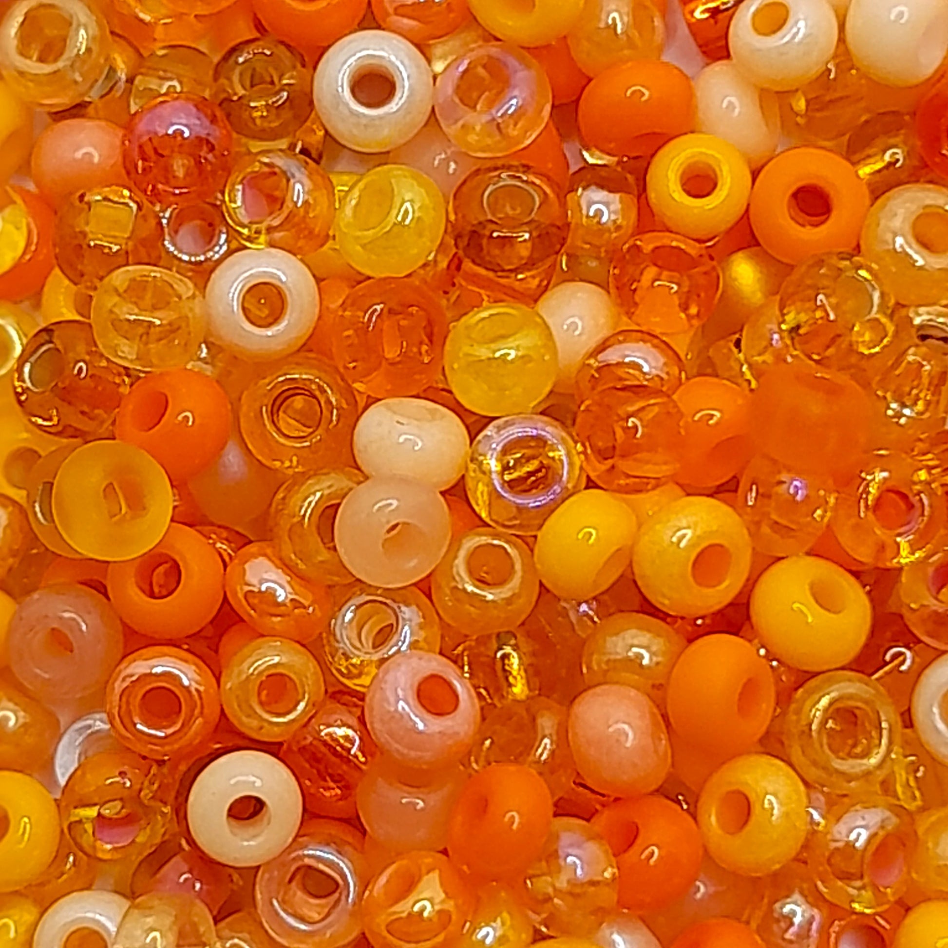 Orange Mixed seed beads PRECIOSA ORNELA Rocailles 10/0. - VadymShop