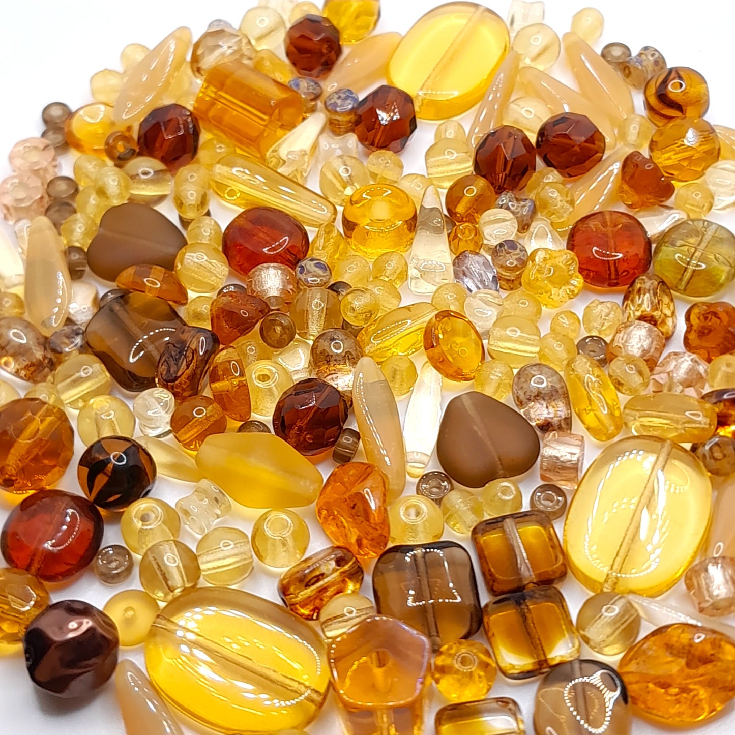 PRECIOSA czech beads "Topaz" for making bracelets, necklaces, earrings and other jewelry. - VadymShop