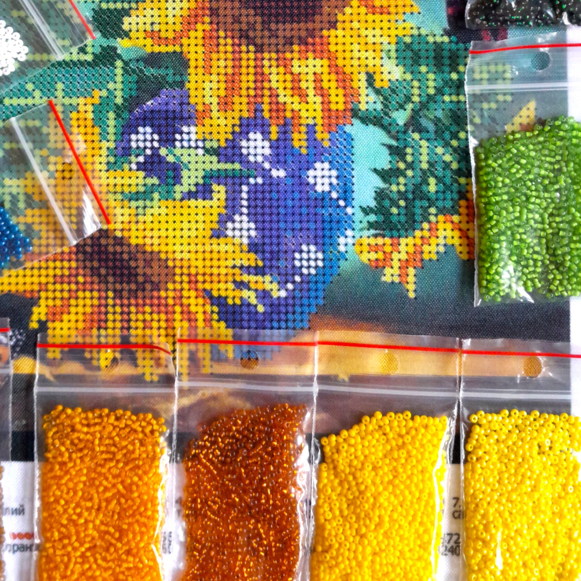 DIY Bead embroidery kit "Sunflowers". Home decor. - VadymShop