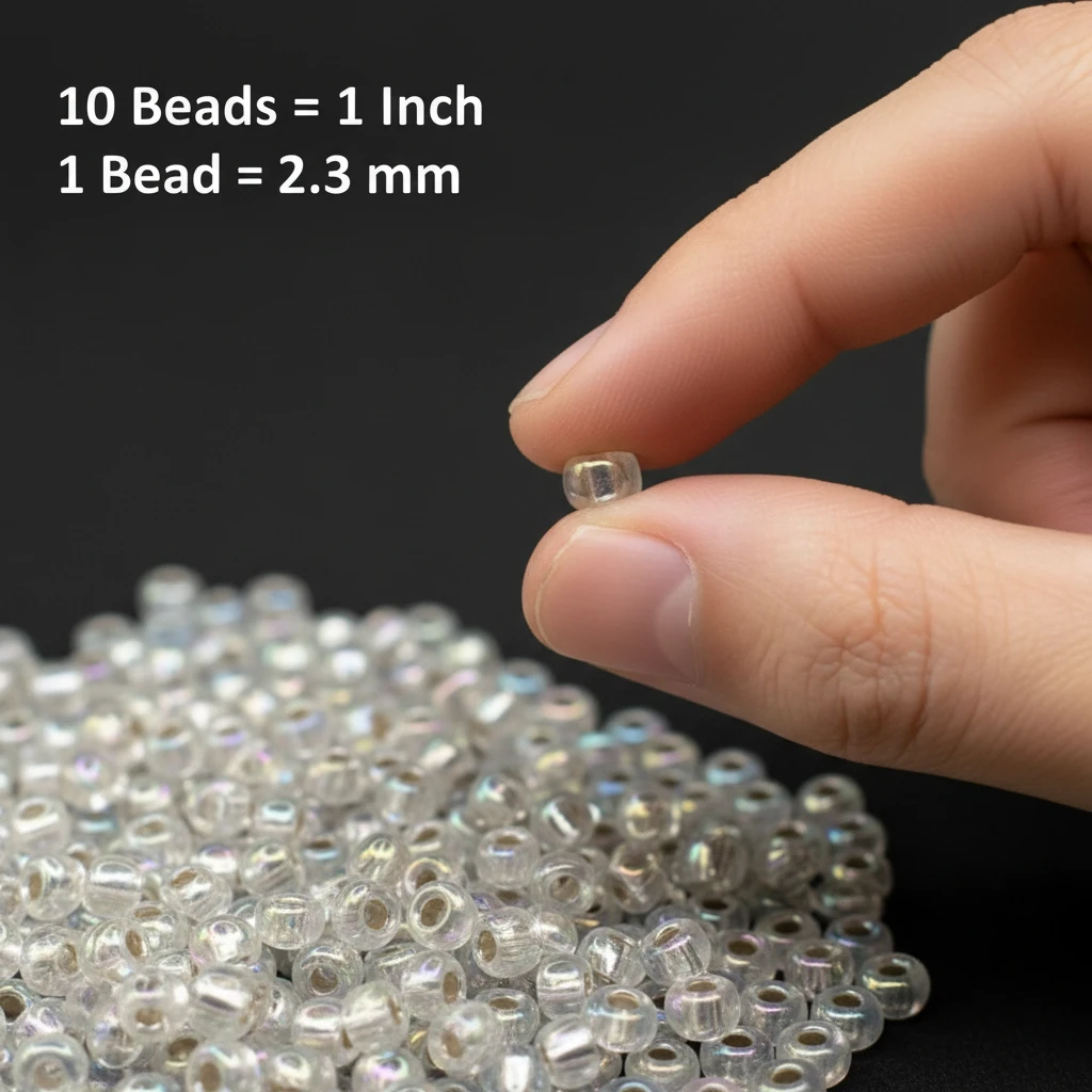 10/0 78109 Preciosa Perles de verre tchèques de Rocaille 2.3mm. Cristal doublé argent, arc-en-ciel.