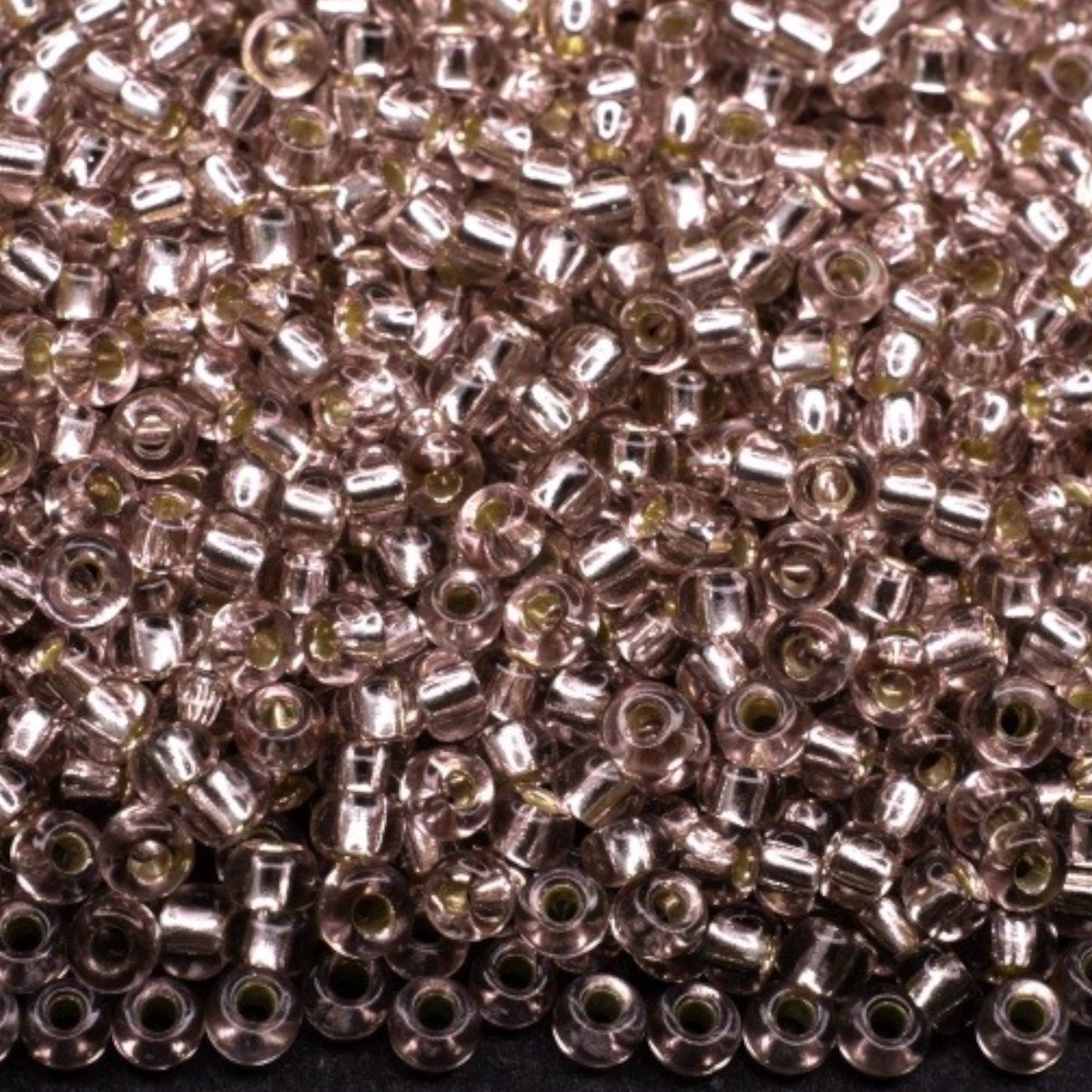 10/0 78113 Preciosa Czech Glass Mărgele Rocaille 2.3mm. Maro Mov 2 vopsite Cristal, Argintiu Căptușit.