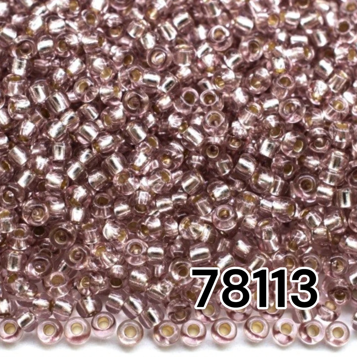 10/0 78113 Preciosa Czech Glass Mărgele Rocaille 2.3mm. Maro Mov 2 vopsite Cristal, Argintiu Căptușit.