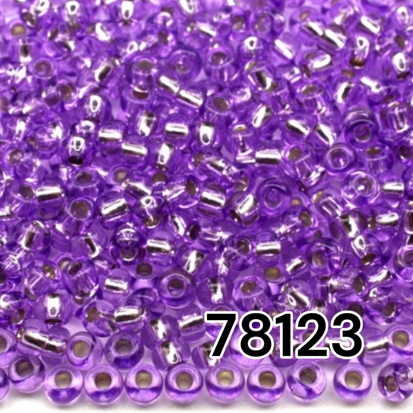 10/0 78123 Preciosa Czech Glass Mărgele Rocaille 2.3mm. Violet 2 vopsite Cristal, Argintiu Căptușit.