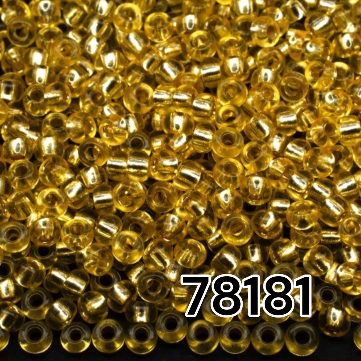 10/0 78181 Preciosa Чехски стъклени Малки Мъниста Рокайли 2.3mm. Жълт 2 боядисан Кристал, Сребристо покритие.