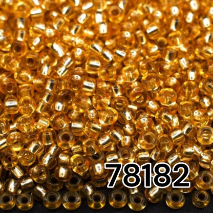 10/0 78182 Preciosa čehu stikla Pērlītes Rokaja 2.3mm. Dzeltens 2 krāsots kristāls, sudraba odere.