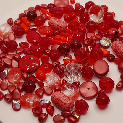 PRECIOSA czech beads "Red" for making bracelets, necklaces, earrings and other jewelry. - VadymShop