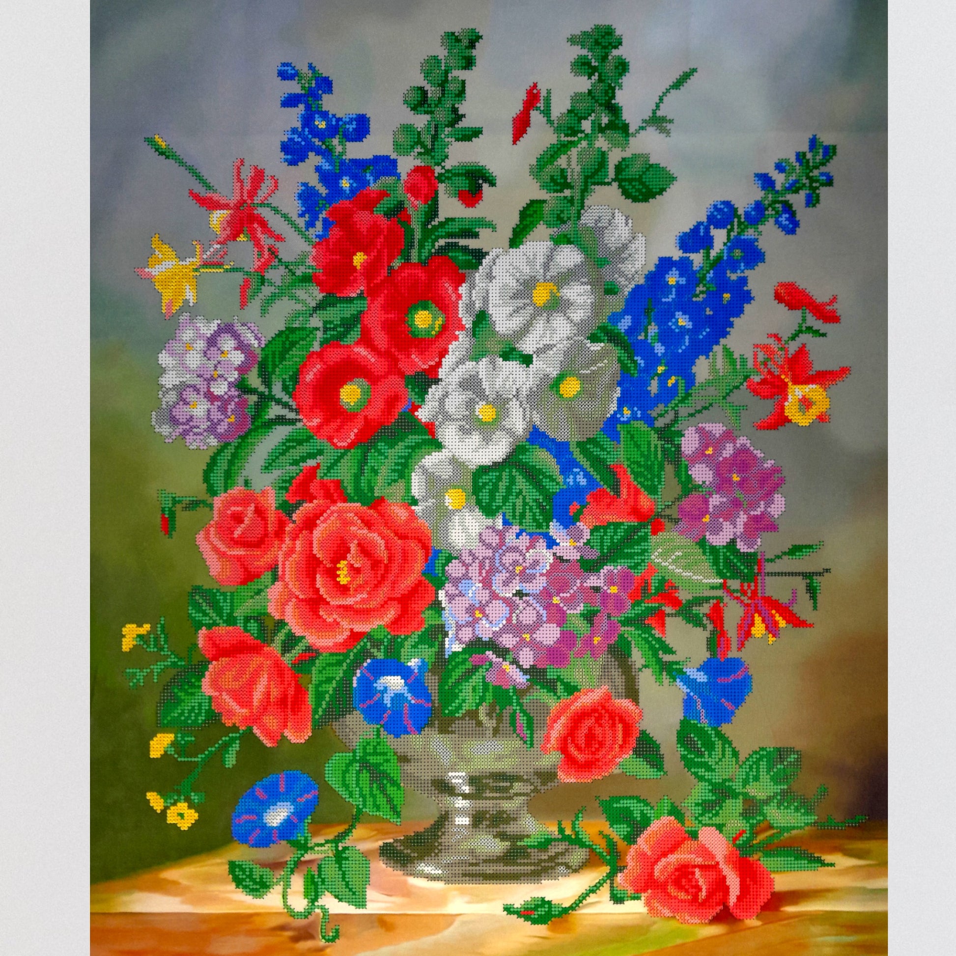 DIY Bead embroidery kit "Bouquet Flowers''. Size: 19.7-23.6 in (50-60cm) - VadymShop