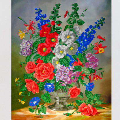 DIY Bead embroidery kit "Bouquet Flowers''. Size: 19.7-23.6 in (50-60cm) - VadymShop