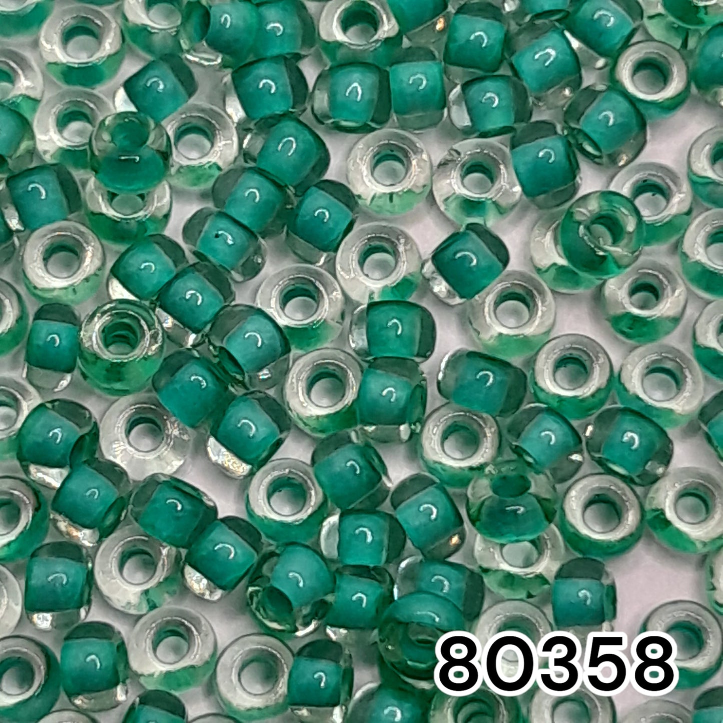 80358 Czech Seed Beads Preciosa Rocailes Crystal Terra Color Lined. Size 10/0. - VadymShop
