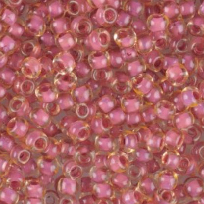 10/0 80827 Preciosa Czech Glass Koraliki Rocailles 2.3mm. Kryształ Terra Pink Lined.