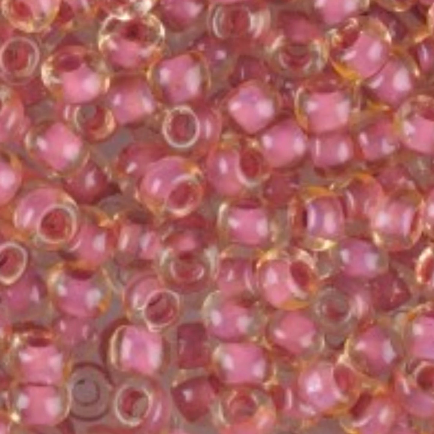 10/0 80827 Preciosa Czech Glass Koraliki Rocailles 2.3mm. Kryształ Terra Pink Lined.