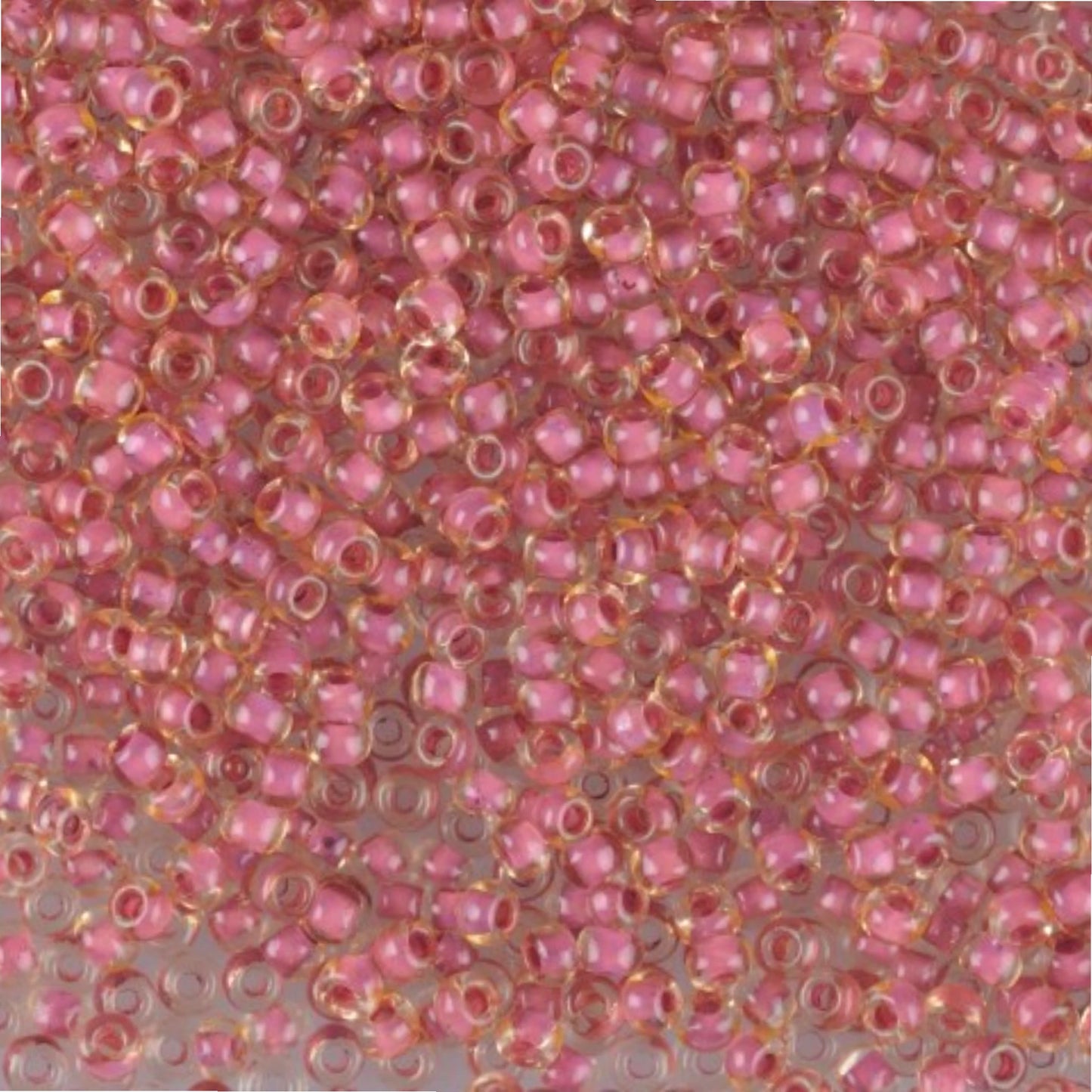 10/0 80827 Preciosa Czech Glass Koraliki Rocailles 2.3mm. Kryształ Terra Pink Lined.