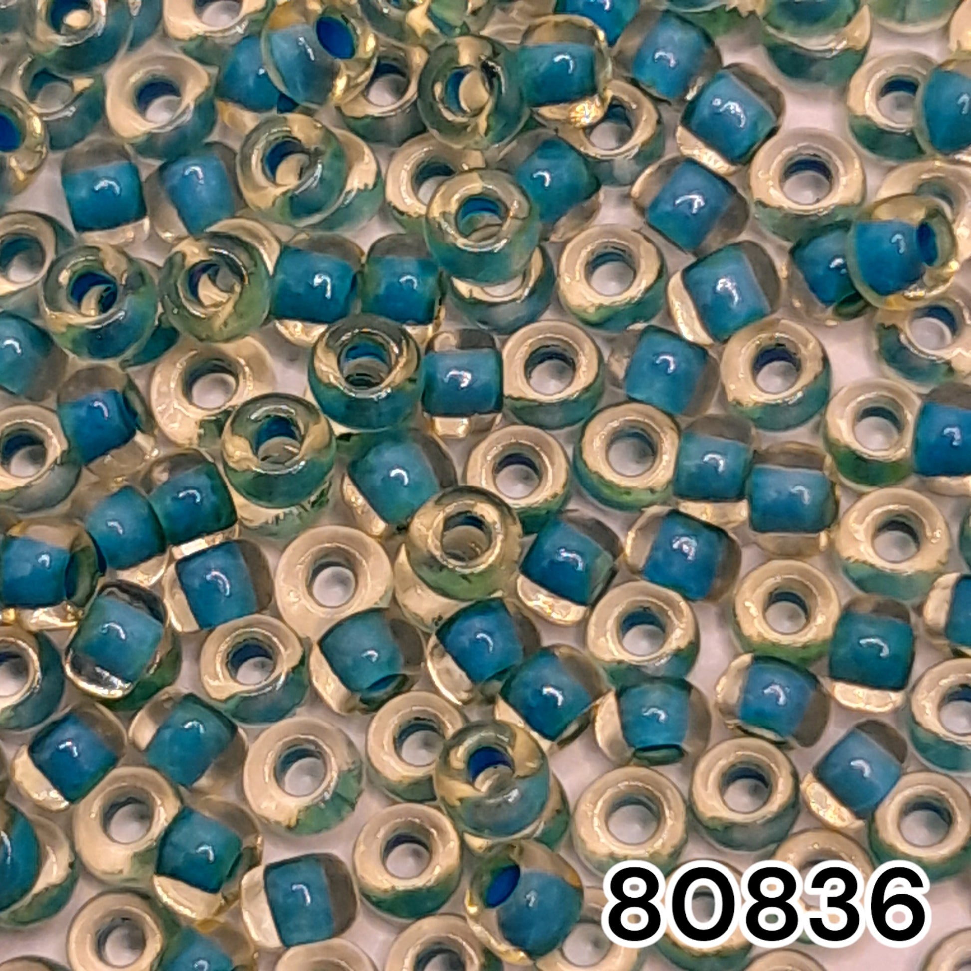 80836 Czech Seed Beads Preciosa Rocailes Crystal Terra Color Lined. Size 10/0. - VadymShop