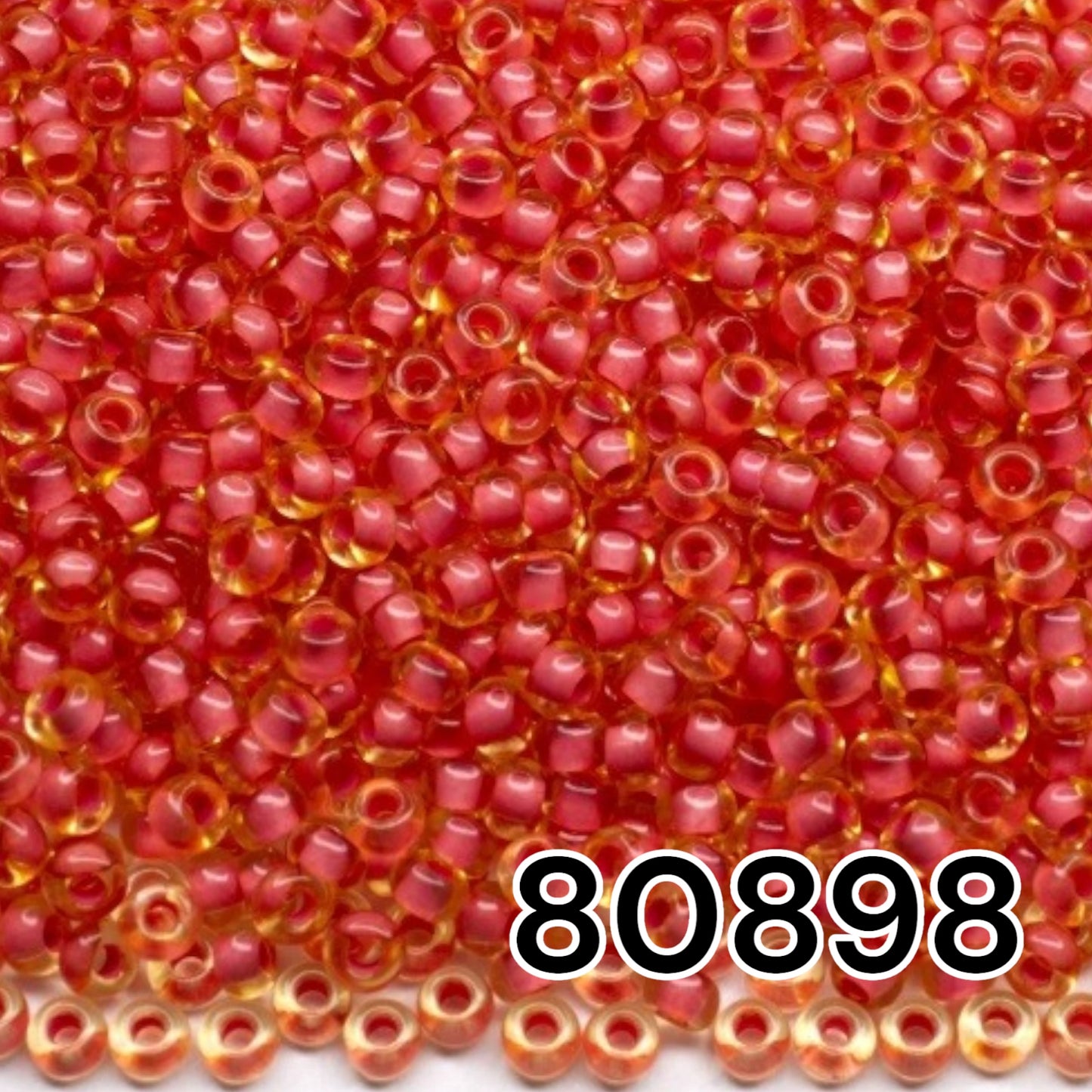 80898 Tschechische Rocailles Preciosa Rocailles Crystal Terra Color gefüttert. Größe 10/0.