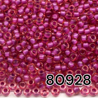 10/0 80928 Preciosa Seed Beads. Crystal Terra Color Lined.