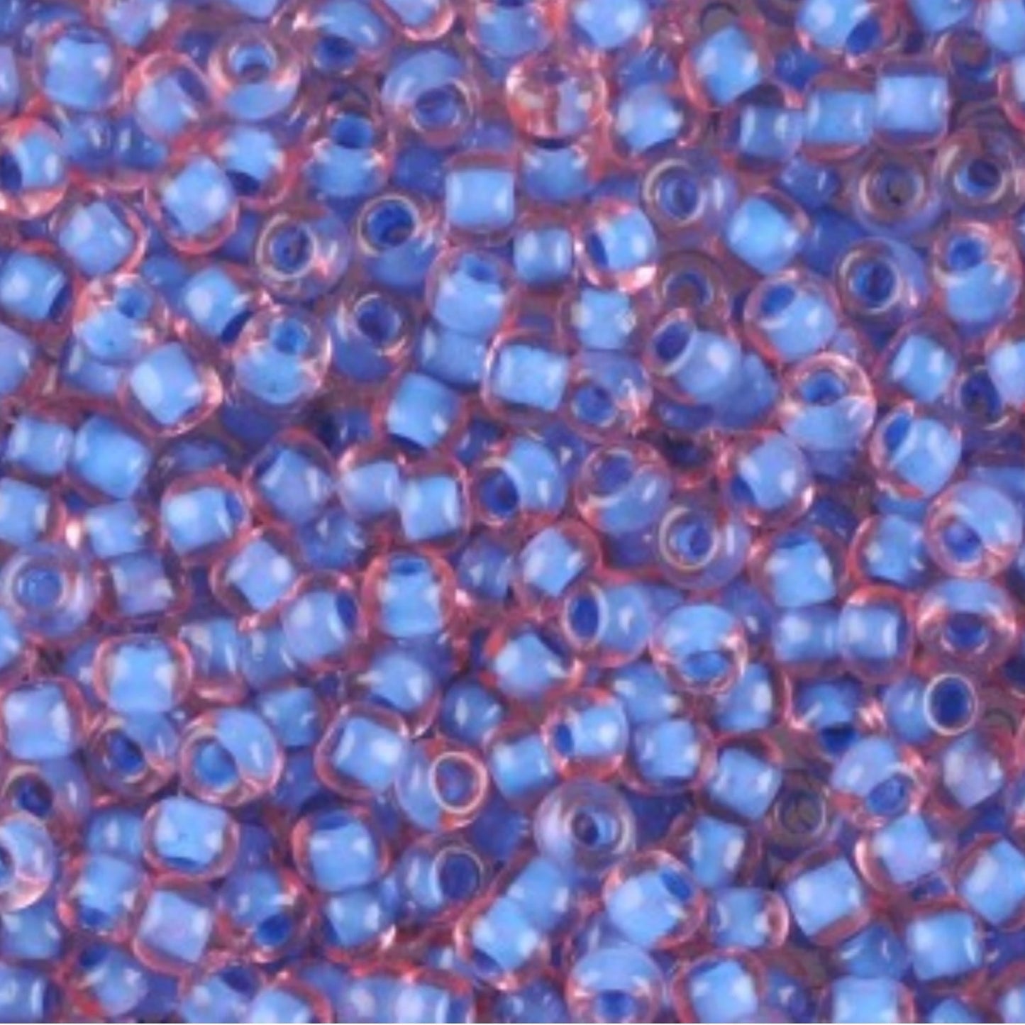 10/0 80936 Preciosa Czech Glass Koraliki Rocailles 2.3mm. Kryształowe Terra Blue Lined.