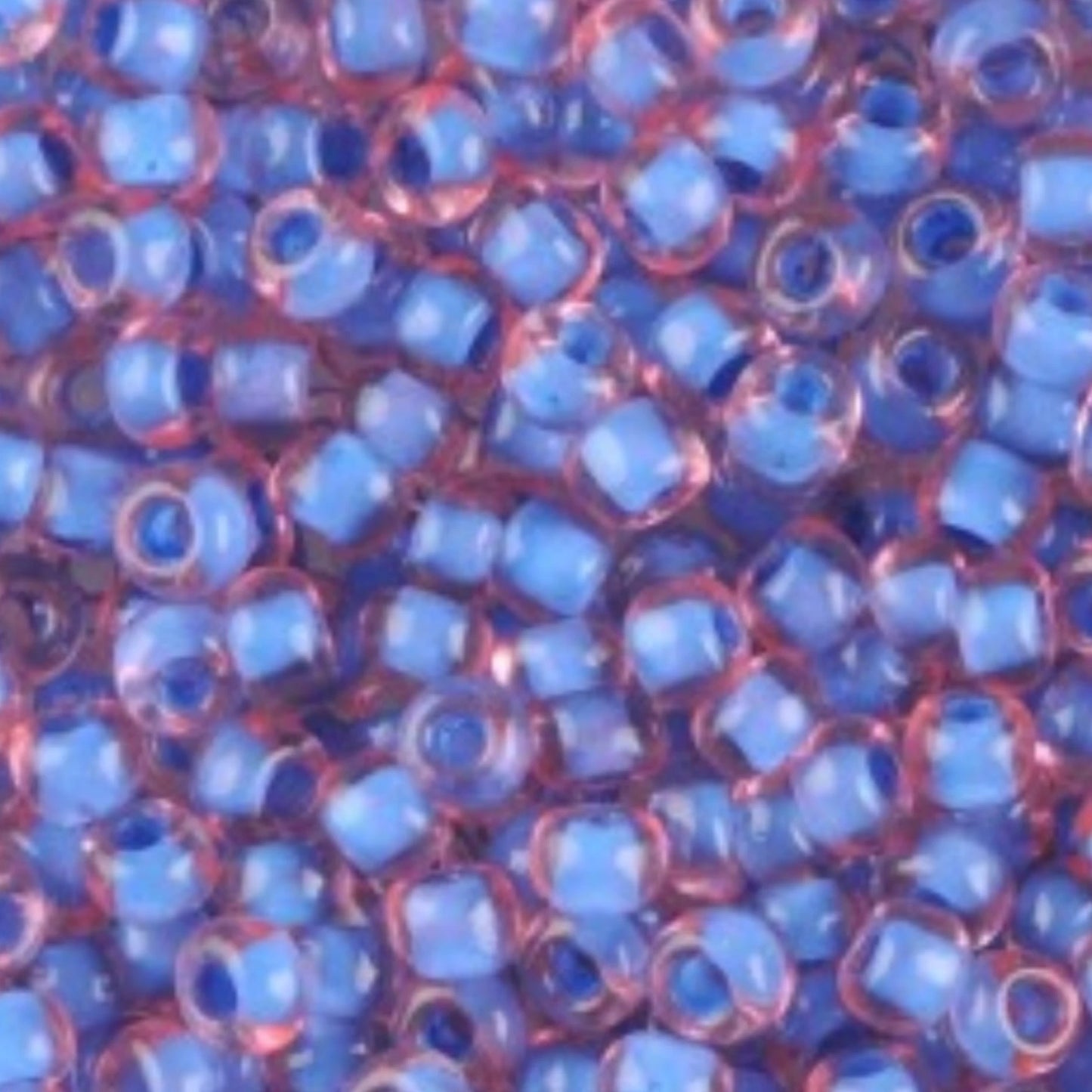 10/0 80936 Preciosa Czech Glass Koraliki Rocailles 2.3mm. Kryształowe Terra Blue Lined.