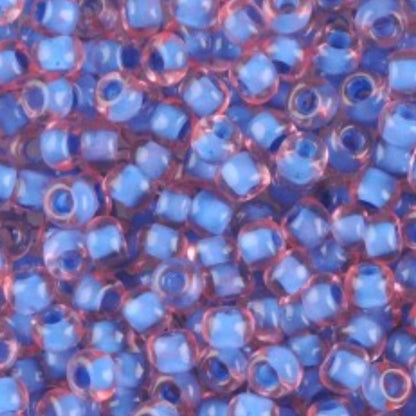 10/0 80936 Preciosa Czech Glass Koraliki Rocailles 2.3mm. Kryształowe Terra Blue Lined.