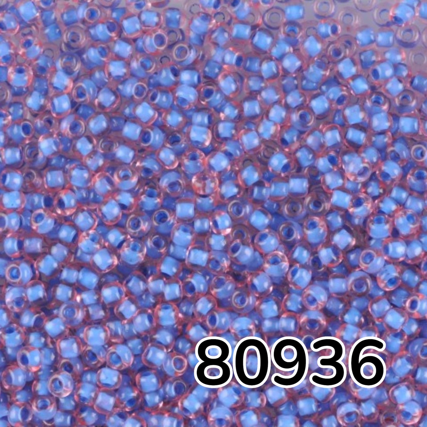 10/0 80936 Preciosa Czech Glass Koraliki Rocailles 2.3mm. Kryształowe Terra Blue Lined.