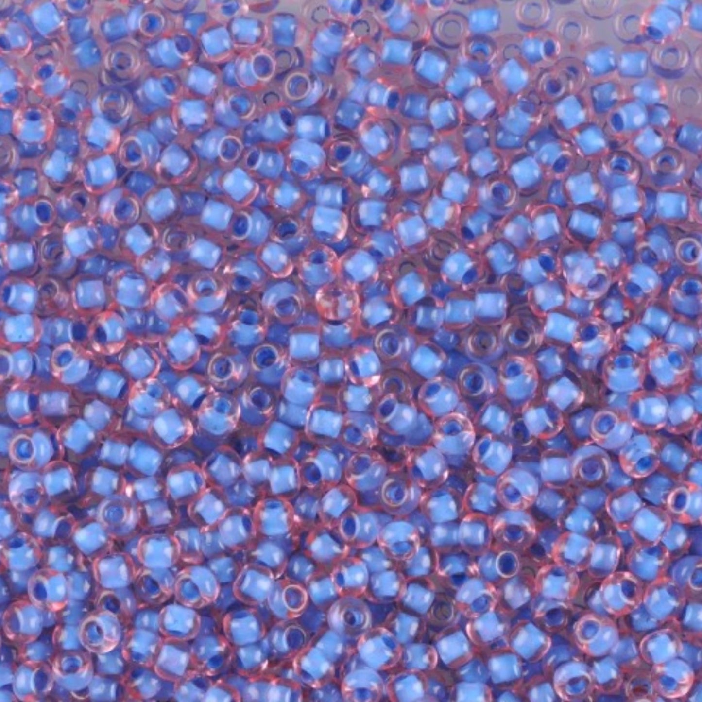 10/0 80936 Preciosa Czech Glass Koraliki Rocailles 2.3mm. Kryształowe Terra Blue Lined.