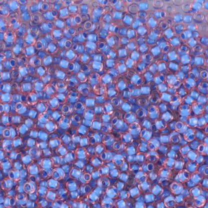 10/0 80936 Preciosa Czech Glass Koraliki Rocailles 2.3mm. Kryształowe Terra Blue Lined.