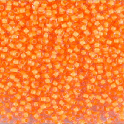 10/0 80983 Preciosa Tšekkiläinen lasi Siemenhelmet Rokaanihelmet 2.3mm. Kristalli Terra Oranssi Viivattu.