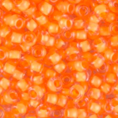 10/0 80983 Preciosa Tšekkiläinen lasi Siemenhelmet Rokaanihelmet 2.3mm. Kristalli Terra Oranssi Viivattu.