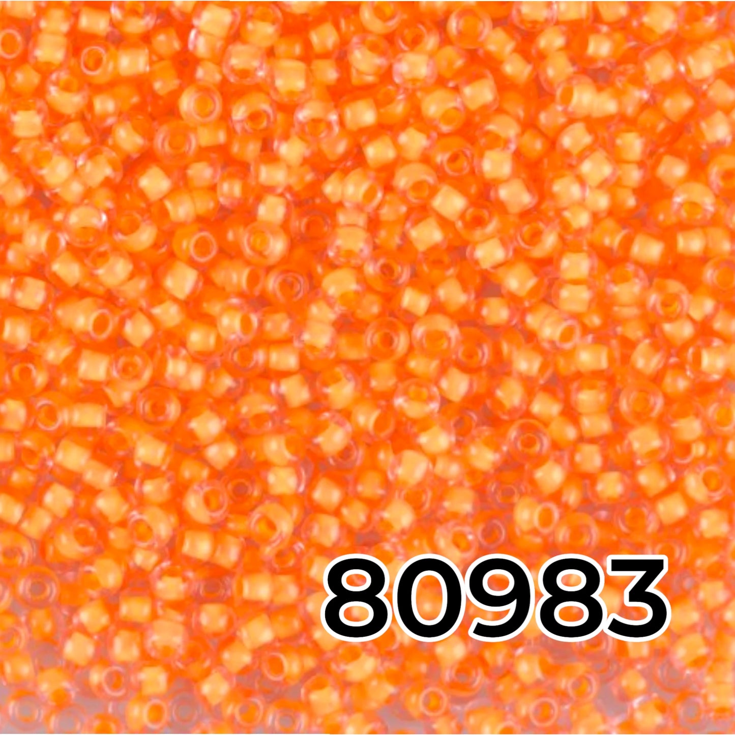 10/0 80983 Preciosa Tšekkiläinen lasi Siemenhelmet Rokaanihelmet 2.3mm. Kristalli Terra Oranssi Viivattu.