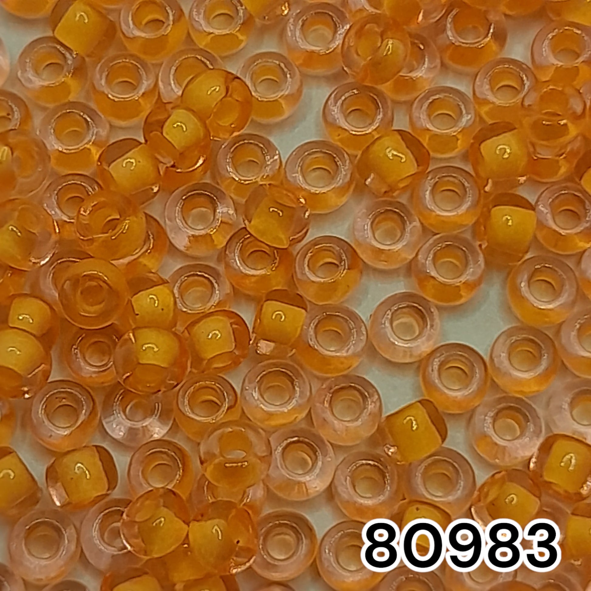 80983 Czech Seed Beads Preciosa Rocailes Crystal Terra Color Lined. Size 10/0. - VadymShop