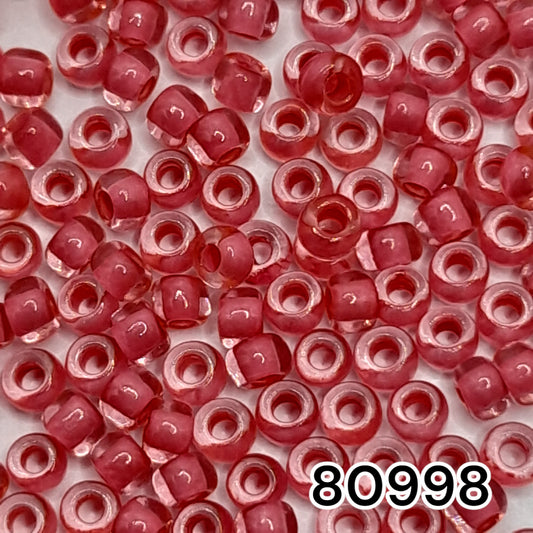 80998 Czech Seed Beads Preciosa Rocailes Crystal Terra Color Lined. Size 10/0. - VadymShop