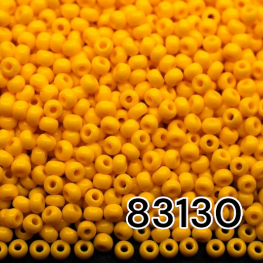 10/0 83130 Preciosa Seed Beads. Opaque yellow.