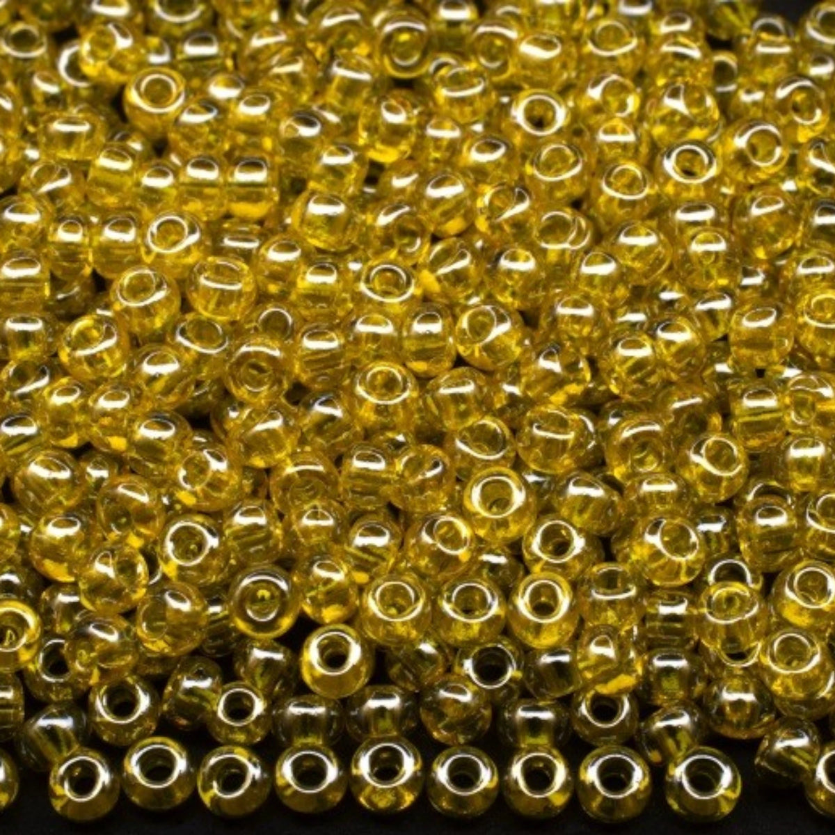 10/0 86010 Preciosa Perles de Rocaille en verre tchèque 2.3mm. Jaune ambre transparent Sfinx.
