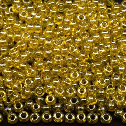 10/0 86010 Preciosa Perles de Rocaille en verre tchèque 2.3mm. Jaune ambre transparent Sfinx.
