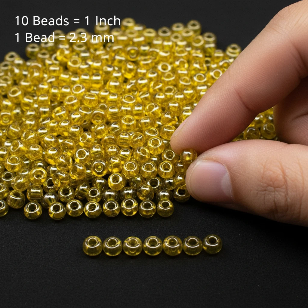 10/0 86010 Preciosa Perles de Rocaille en verre tchèque 2.3mm. Jaune ambre transparent Sfinx.