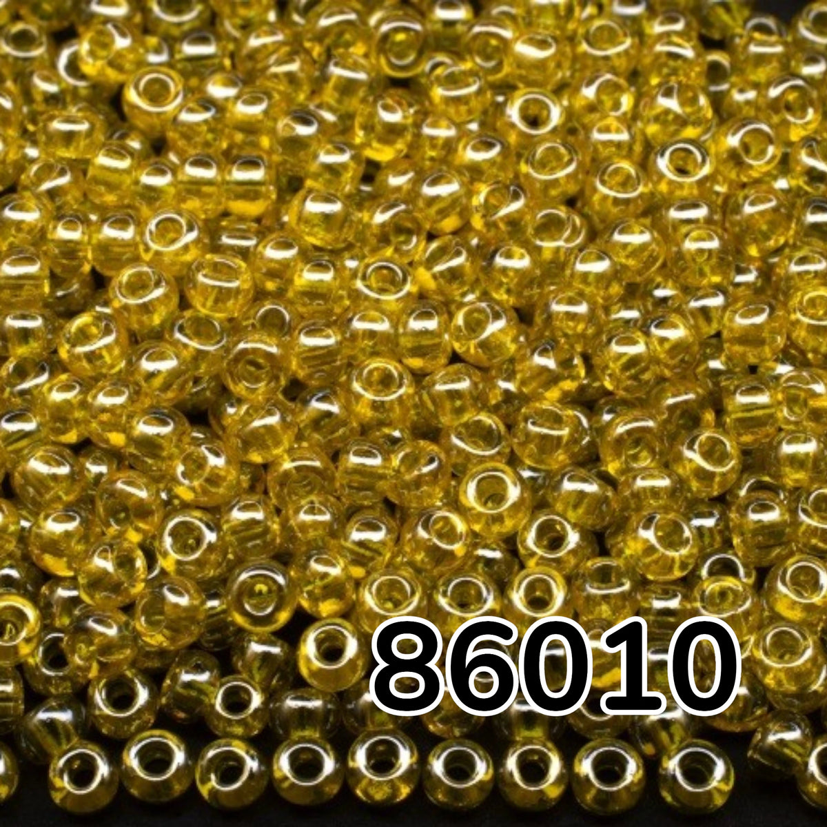 10/0 86010 Preciosa Perles de Rocaille en verre tchèque 2.3mm. Jaune ambre transparent Sfinx.