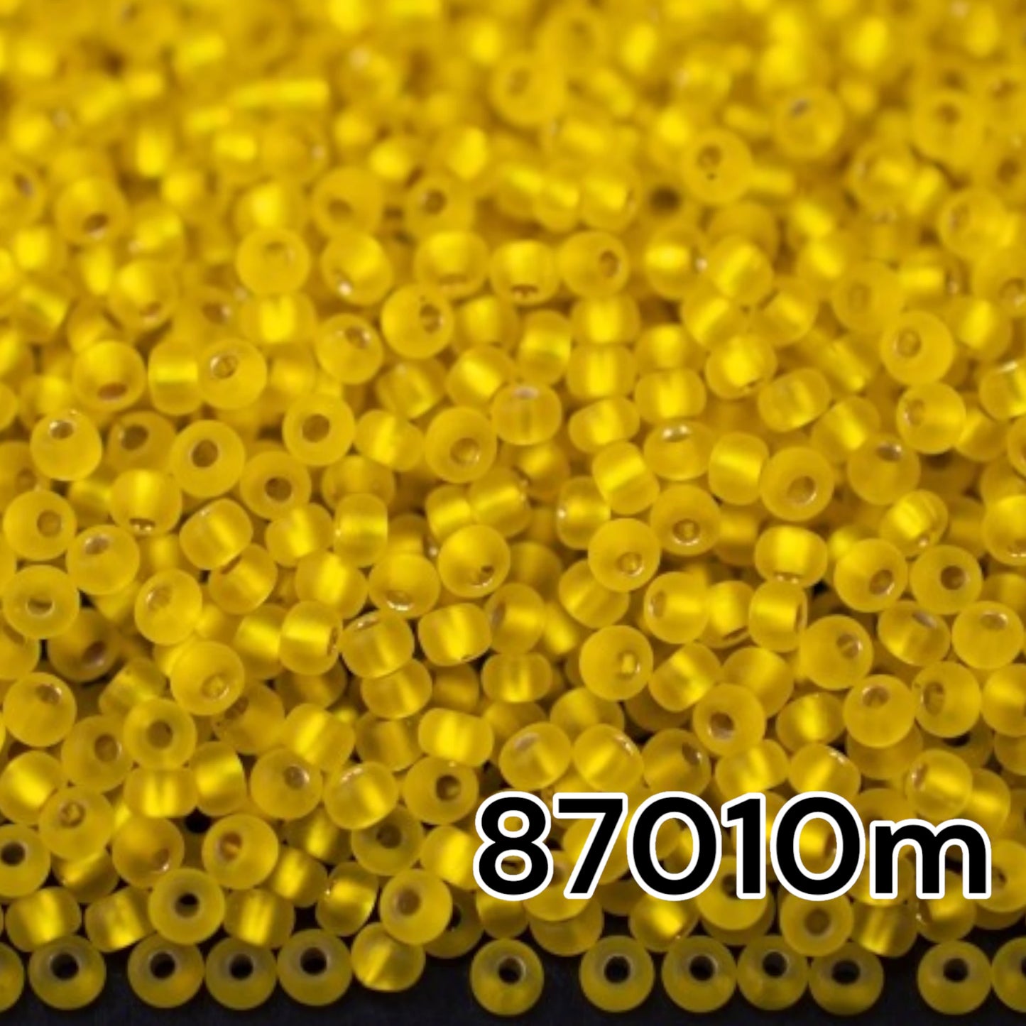 10/0 87010matte Preciosa Seed Beads. Yellow transparent Silver lined.