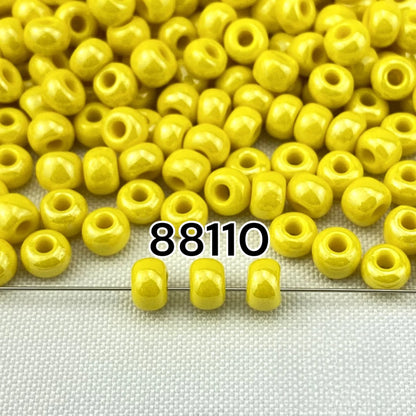 2/0 88110 Preciosa Czech Glass Missangas/Miçangas Pequenas (contas miúdas) Rocaille 6.1mm. Amarelo Opaco Sfinx.