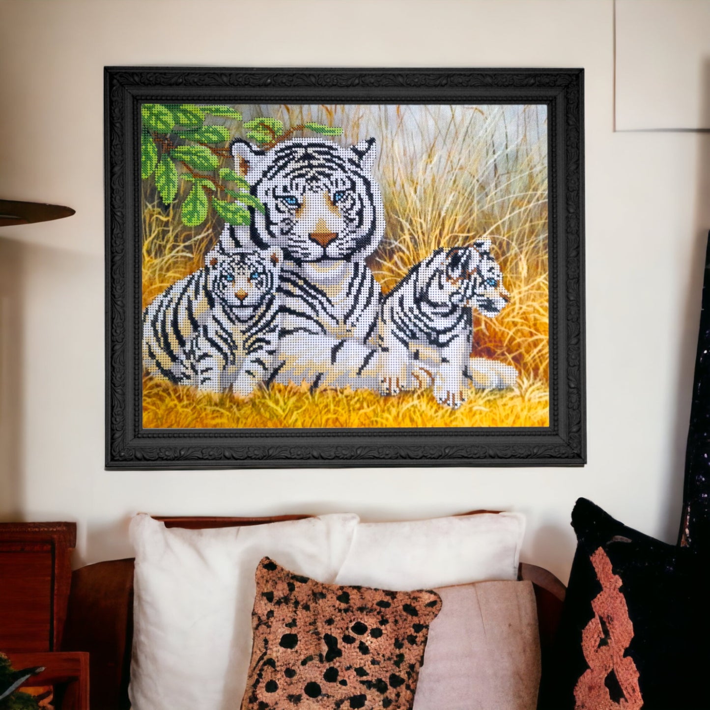 DIY Bead embroidery kit "Tigers". Size: 15.7-11in (40-28.7cm) - VadymShop