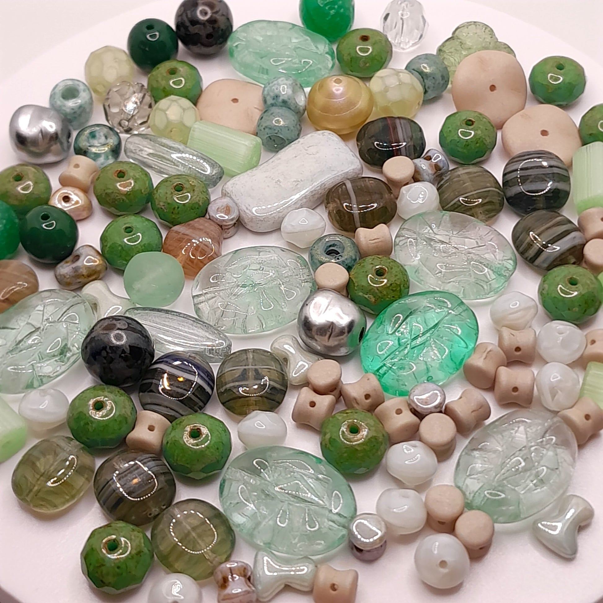 PRECIOSA czech beads "Jade" for making bracelets, necklaces, earrings and other jewelry. - VadymShop