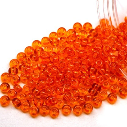 10/0 90 000 perles de rocaille Preciosa. Orange Transparent naturel.