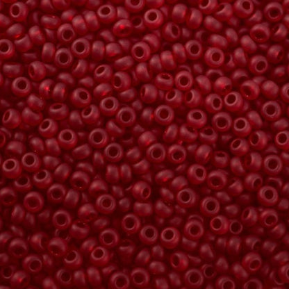 10/0 90090matte Preciosa Seed Beads. Red Transparent natural. - VadymShop