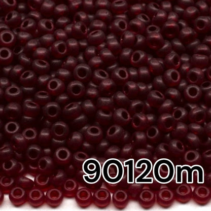 10/0 90120matte Preciosa Seed Beads. Red Transparent natural.