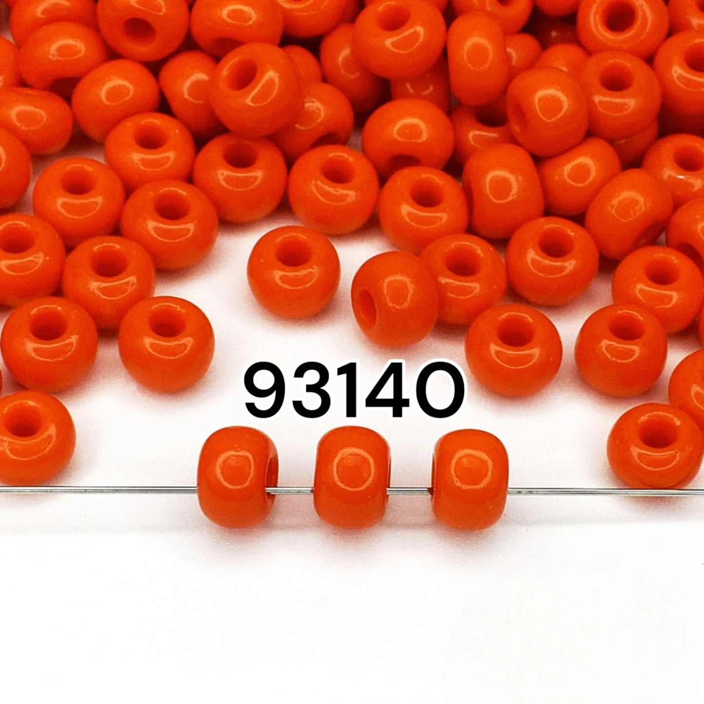 2/0 93140 Preciosa Cuentas de Semilla (Abalorios / Mostacillas) Checas de Vidrio Rocallas 6.1mm. Naranja Opaco natural.